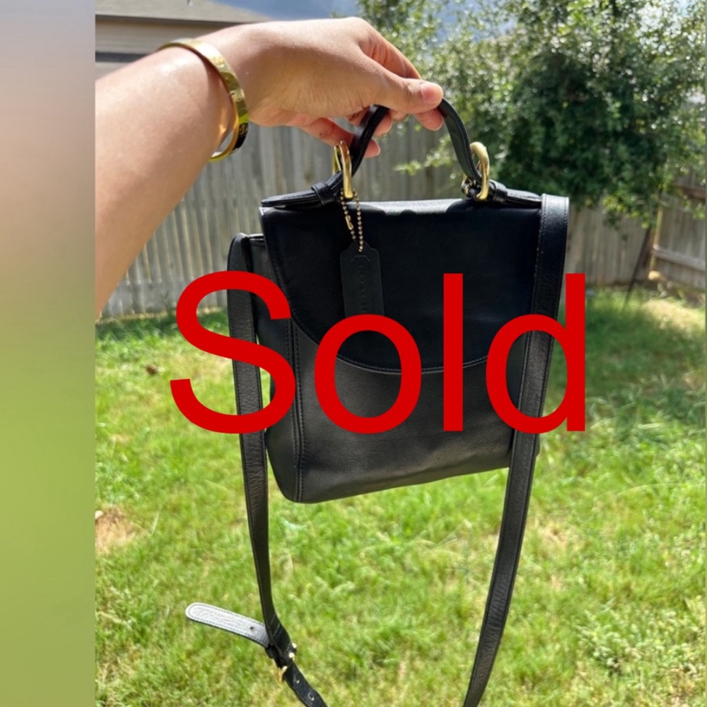 Beautiful Vintage Coach Black Soho Top Handle- 4158